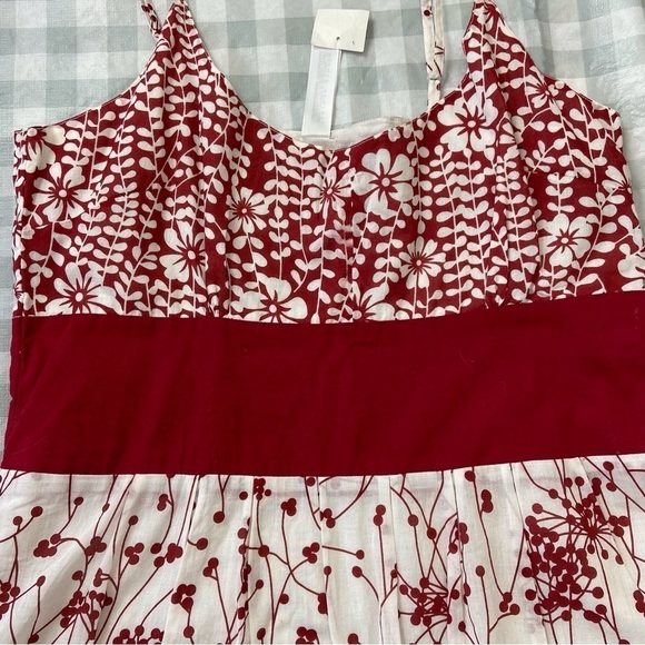 Point Zero dress pure cotton floral white red empire waist floral lightweight - Picture 6 of 16